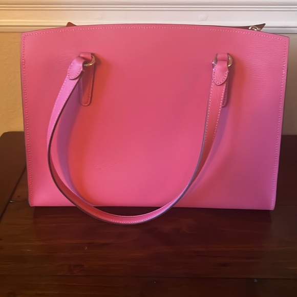 Coach Pink Leather Tote Bag - Picture 2 of 5